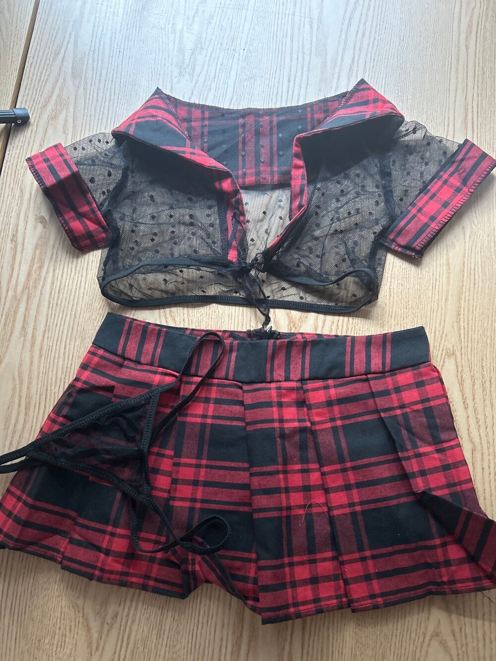 #4 New Women's 3Pc super Sexy Schoolgirl Halloween 💀Costume size Xs/Small 14"